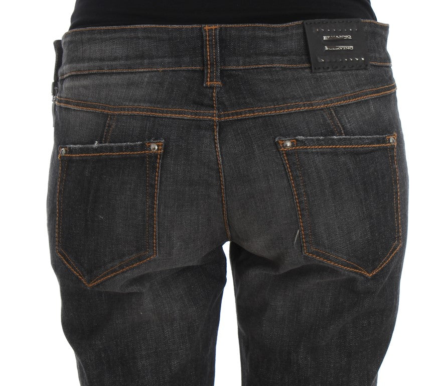 Chic Slim Fit Gray Wash Jeans - ventzia