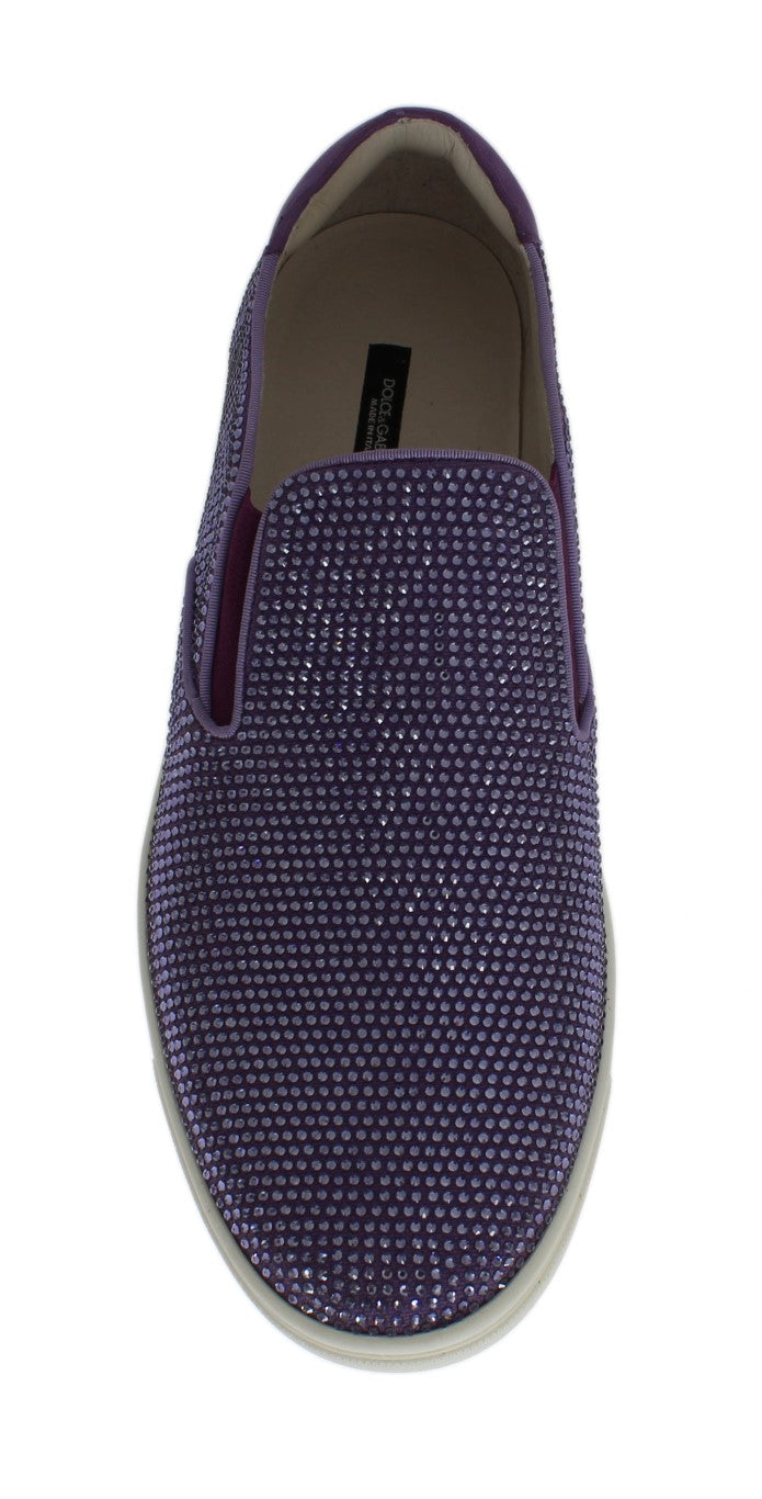 Elegant Purple Strass Fashion Sneakers - ventzia
