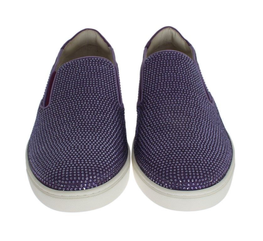 Elegant Purple Strass Fashion Sneakers - ventzia