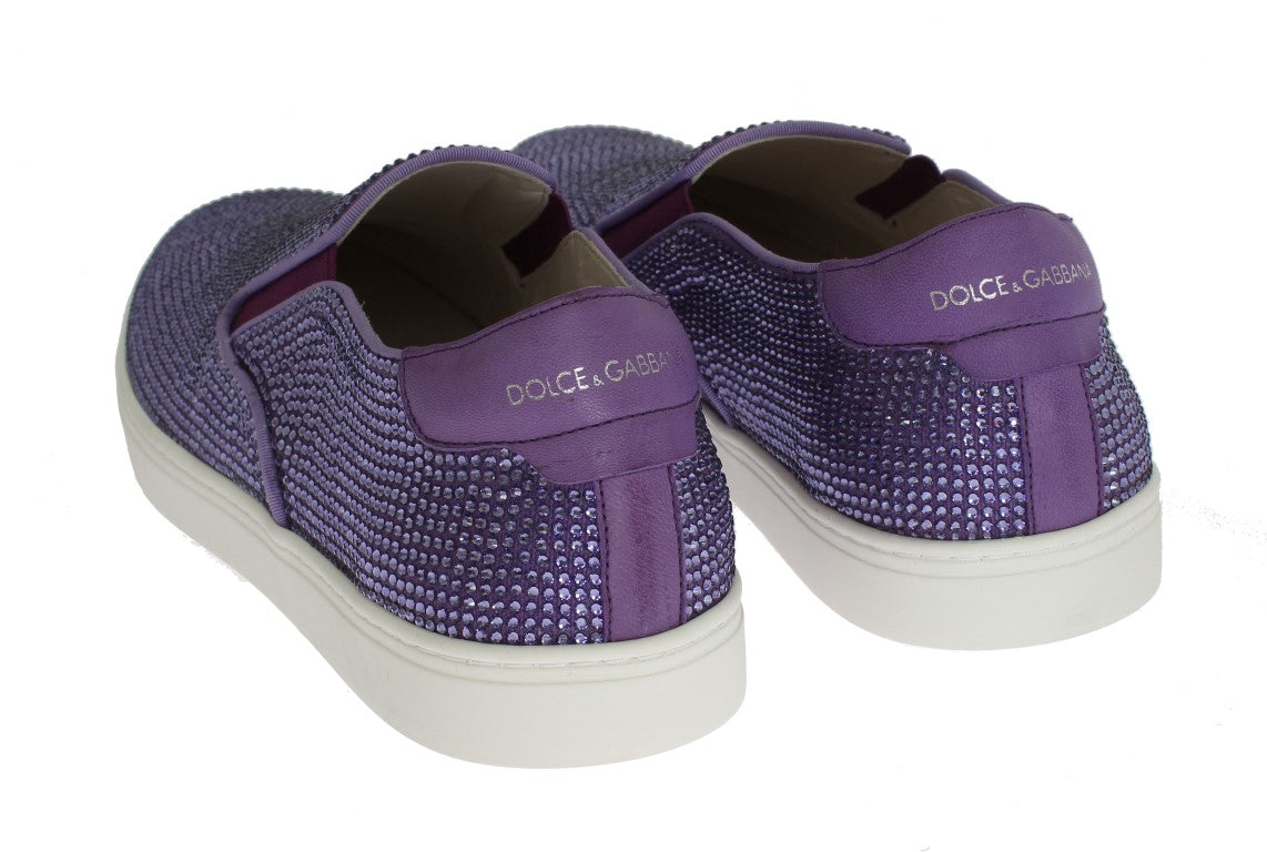 Elegant Purple Strass Fashion Sneakers - ventzia