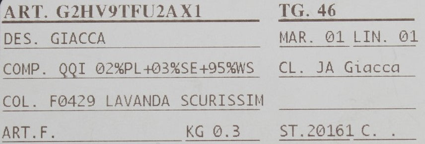 Elegant Purple Cashmere-Silk Blend Blazer - ventzia