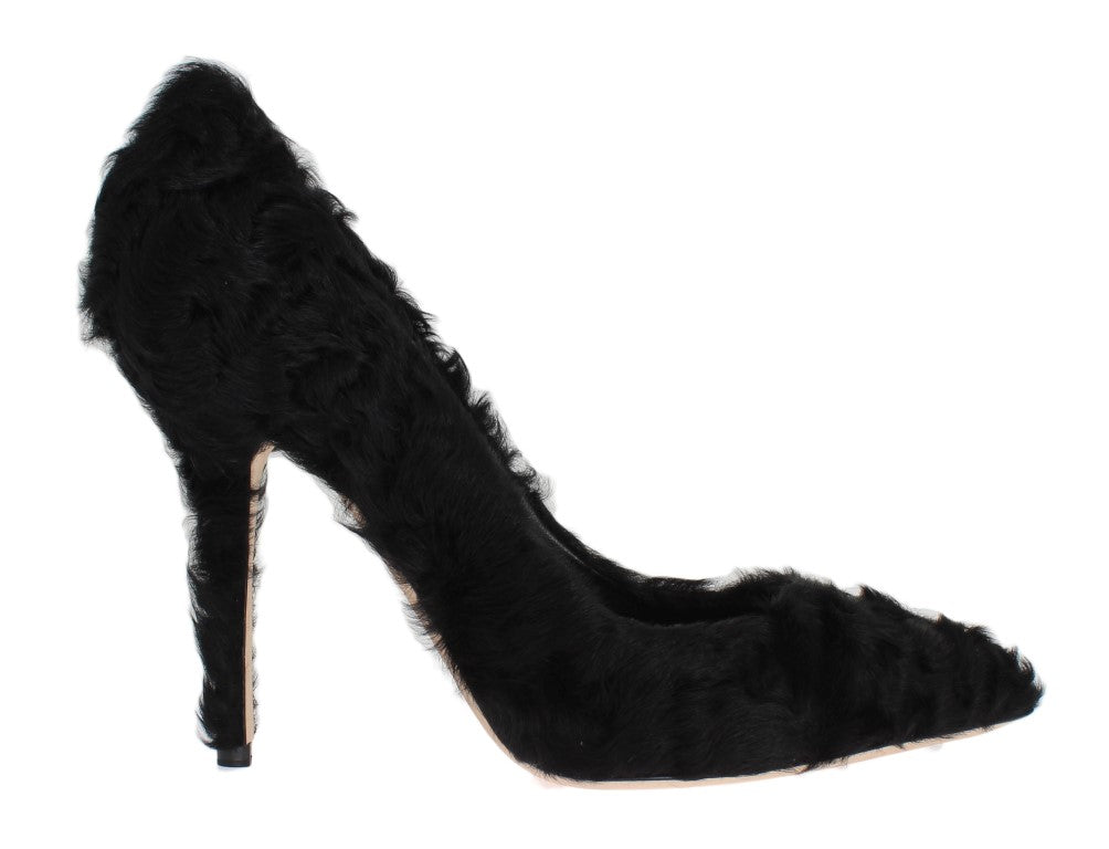 Elegant Pumps in Luxe Xiangao Fur Leather - ventzia