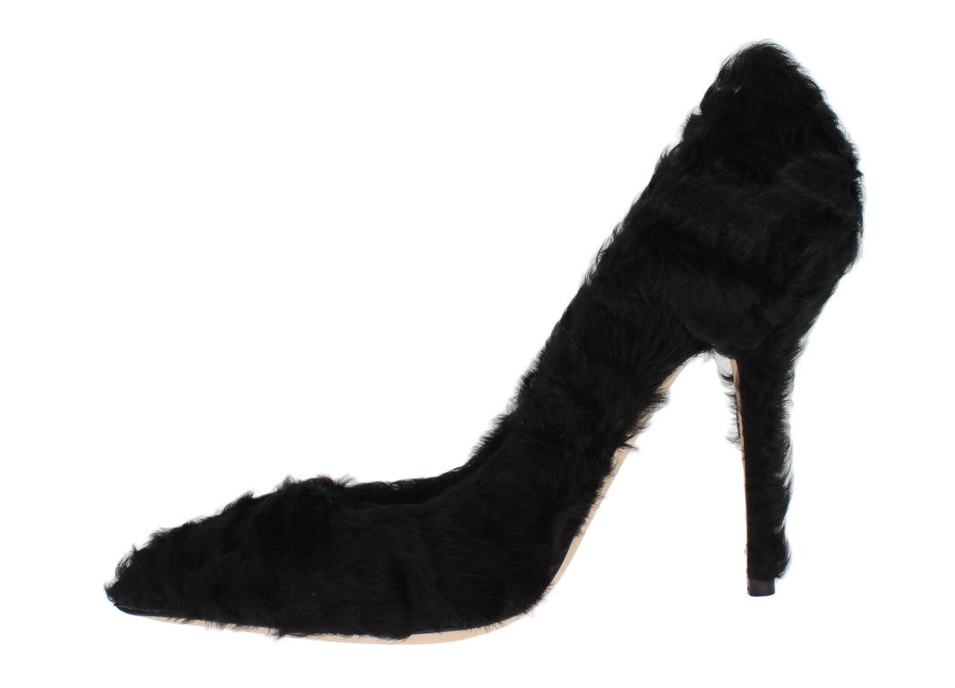 Elegant Pumps in Luxe Xiangao Fur Leather - ventzia