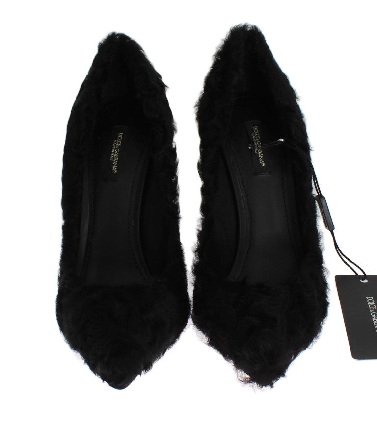 Elegant Pumps in Luxe Xiangao Fur Leather - ventzia
