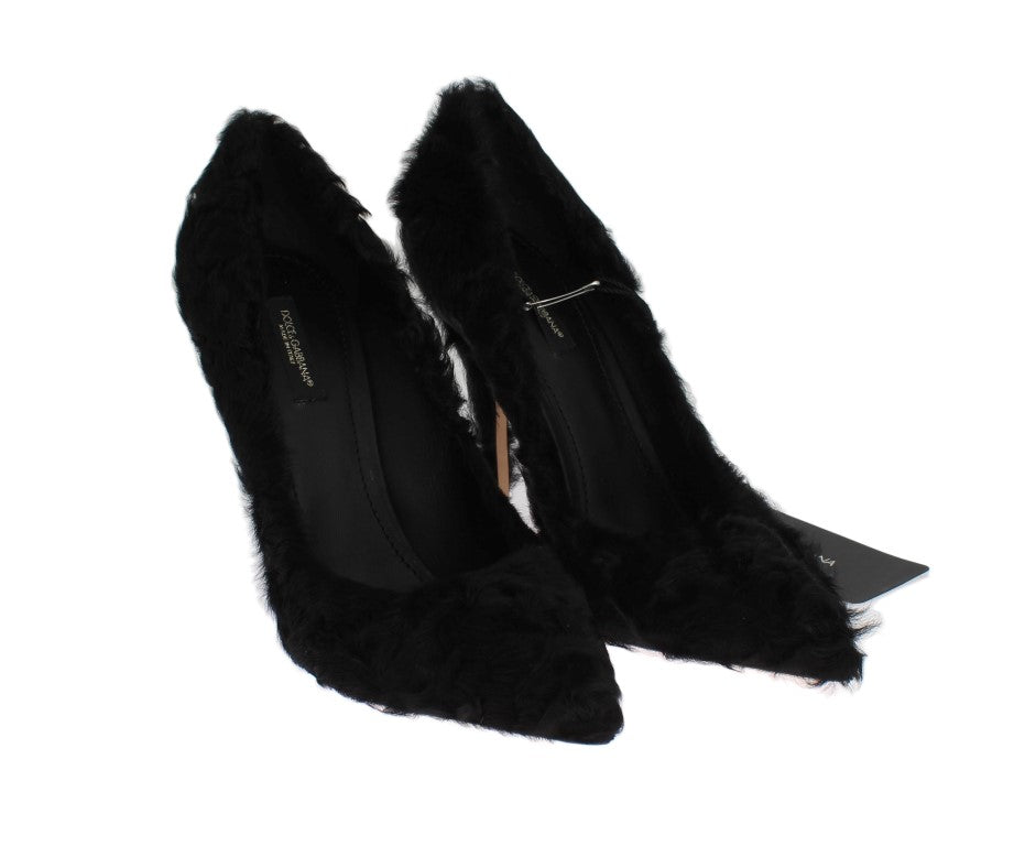 Elegant Pumps in Luxe Xiangao Fur Leather - ventzia