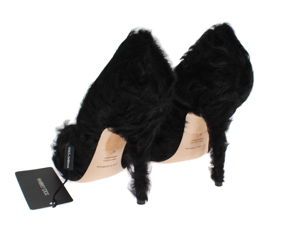 Elegant Pumps in Luxe Xiangao Fur Leather - ventzia