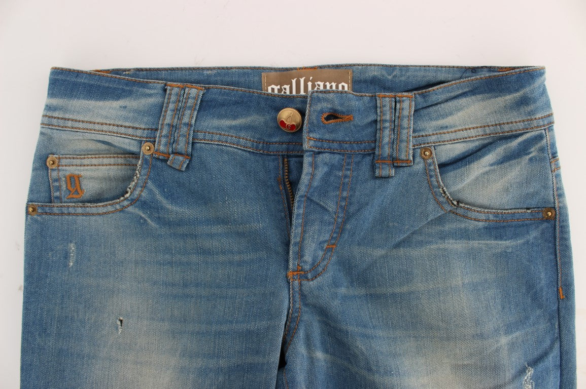 Sleek Blue Slim Fit Designer Jeans - ventzia