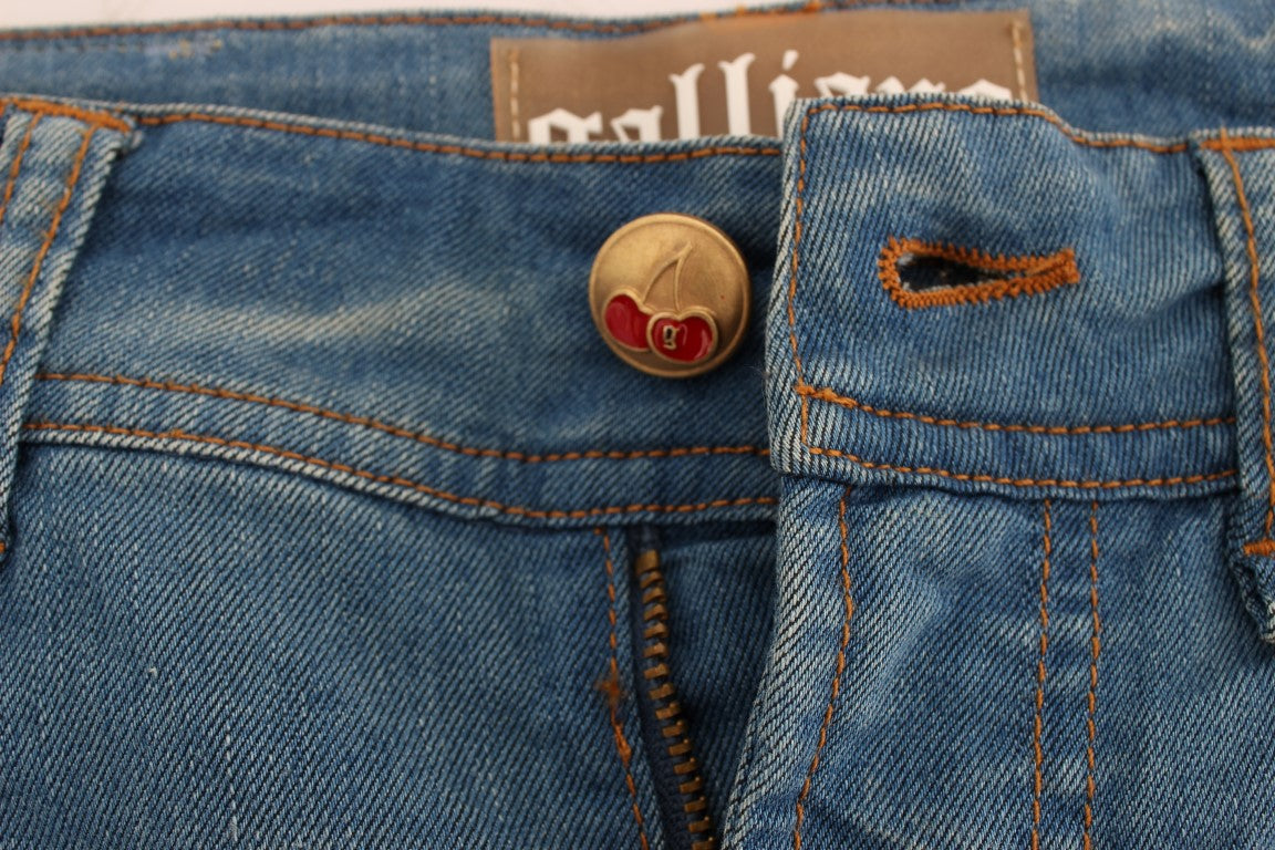 Sleek Blue Slim Fit Designer Jeans - ventzia