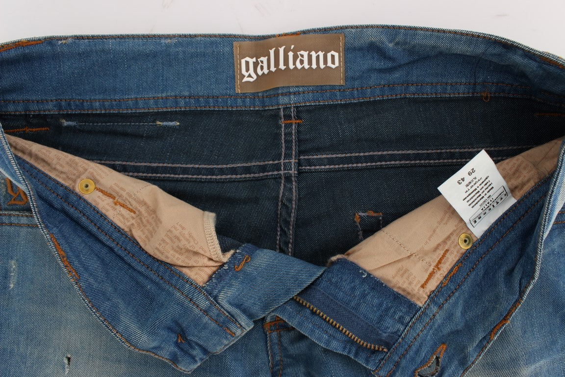 Sleek Blue Slim Fit Designer Jeans - ventzia