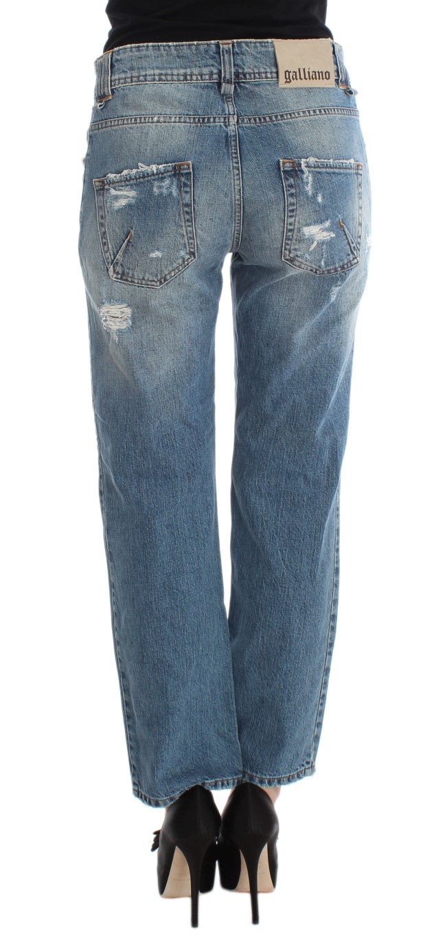 Chic Boyfriend Blue Wash Jeans - ventzia