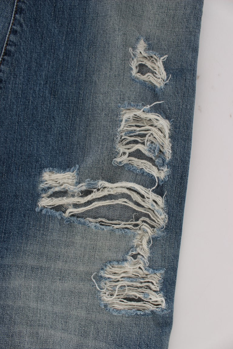 Chic Boyfriend Blue Wash Jeans - ventzia