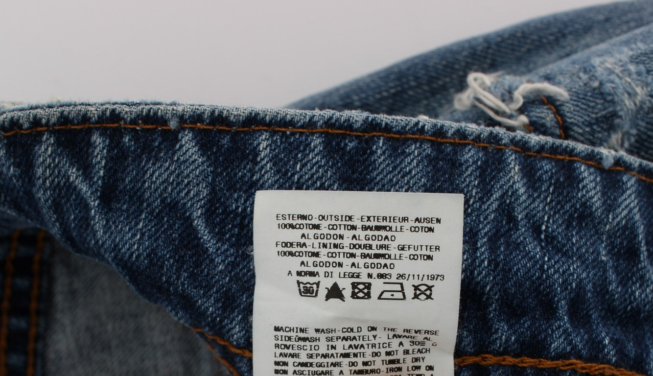 Chic Boyfriend Blue Wash Jeans - ventzia