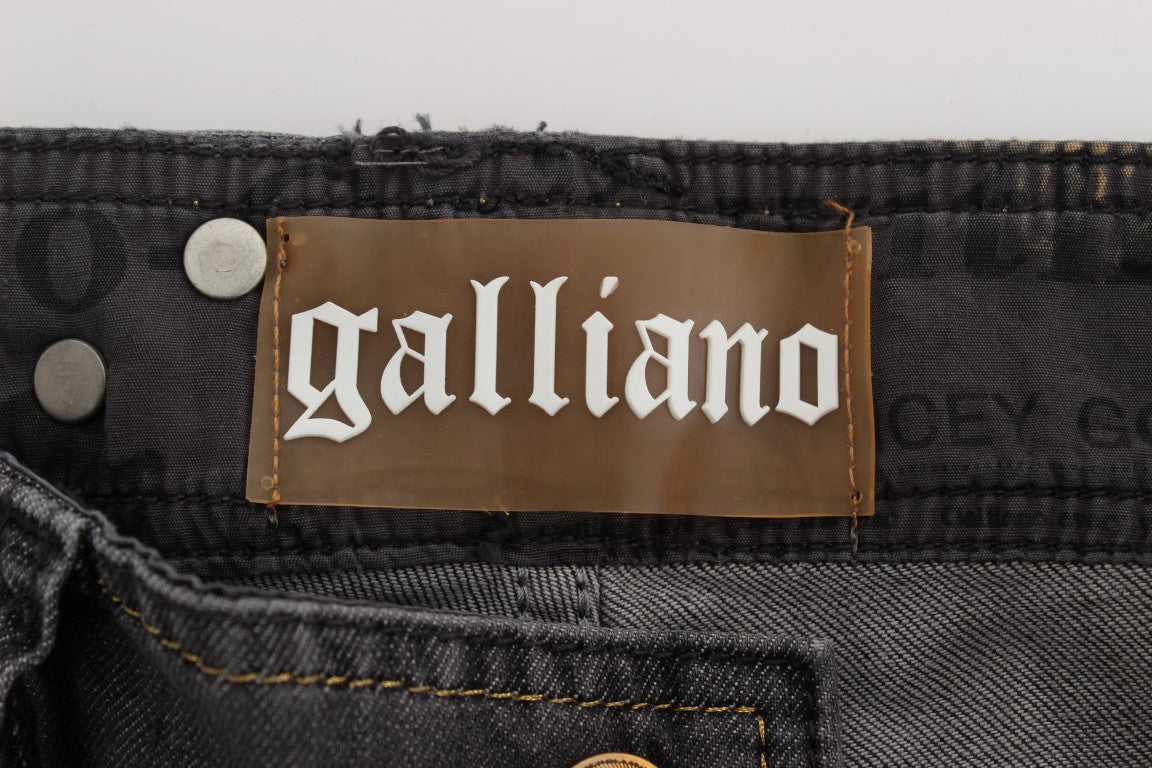 Elegant Slim Fit Gray Wash Jeans - ventzia