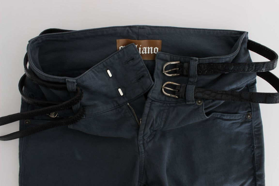 Sleek Slim Fit Italian Jeans in Chic Blue - ventzia