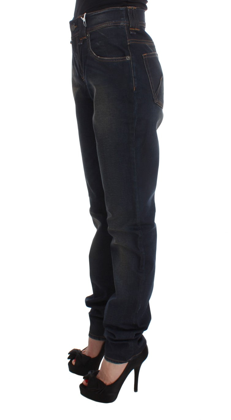 Chic Boyfriend Fit Blue Jeans - ventzia