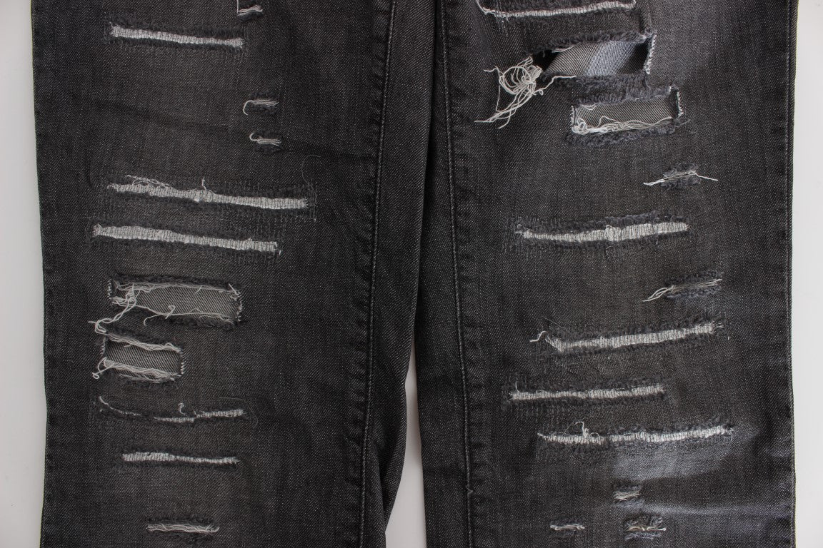 Chic Gray Wash Straight Fit Jeans - ventzia