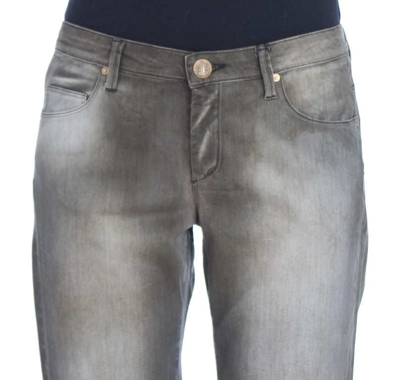 Chic Gray Wash Boyfriend Jeans - ventzia