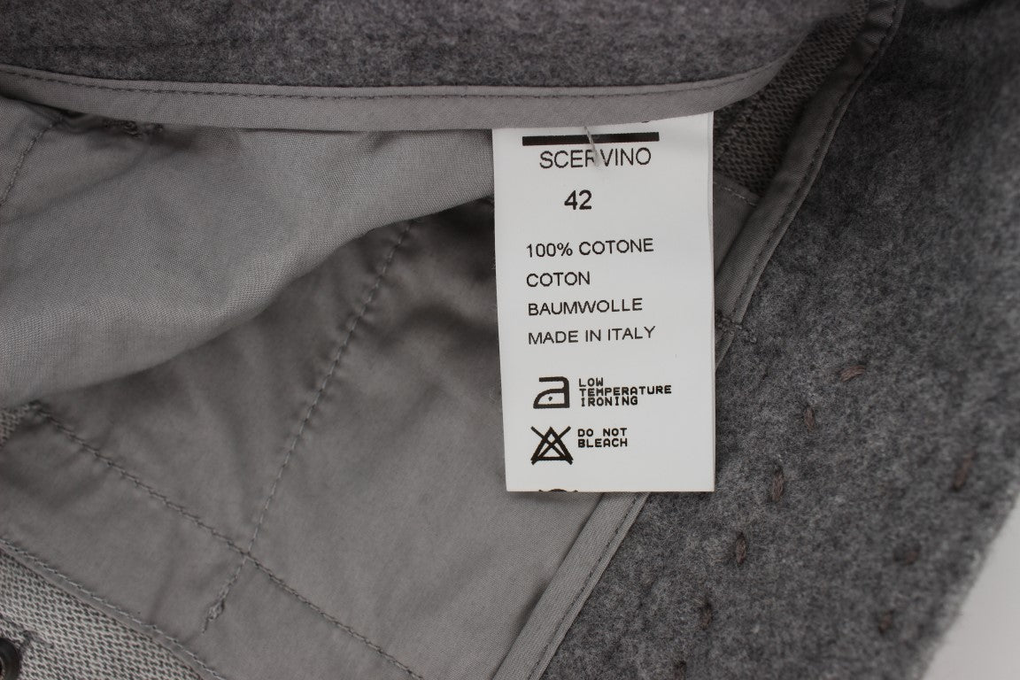Chic Gray Casual Cotton Pants - ventzia