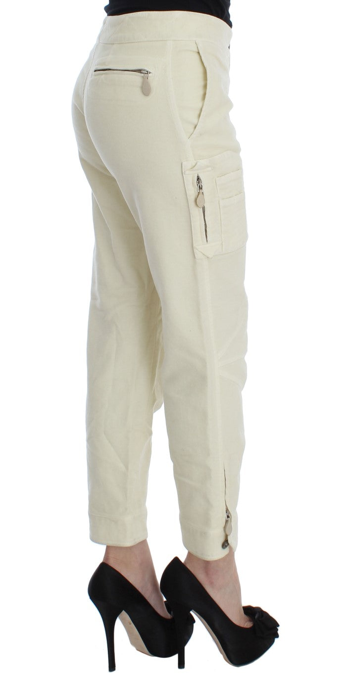 Beige Capri Cropped Chic Pants - ventzia