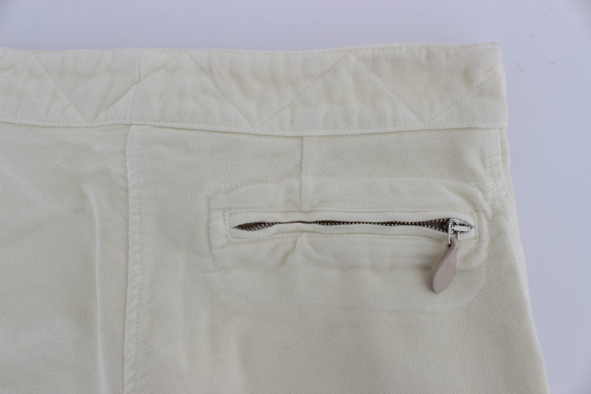 Beige Capri Cropped Chic Pants - ventzia