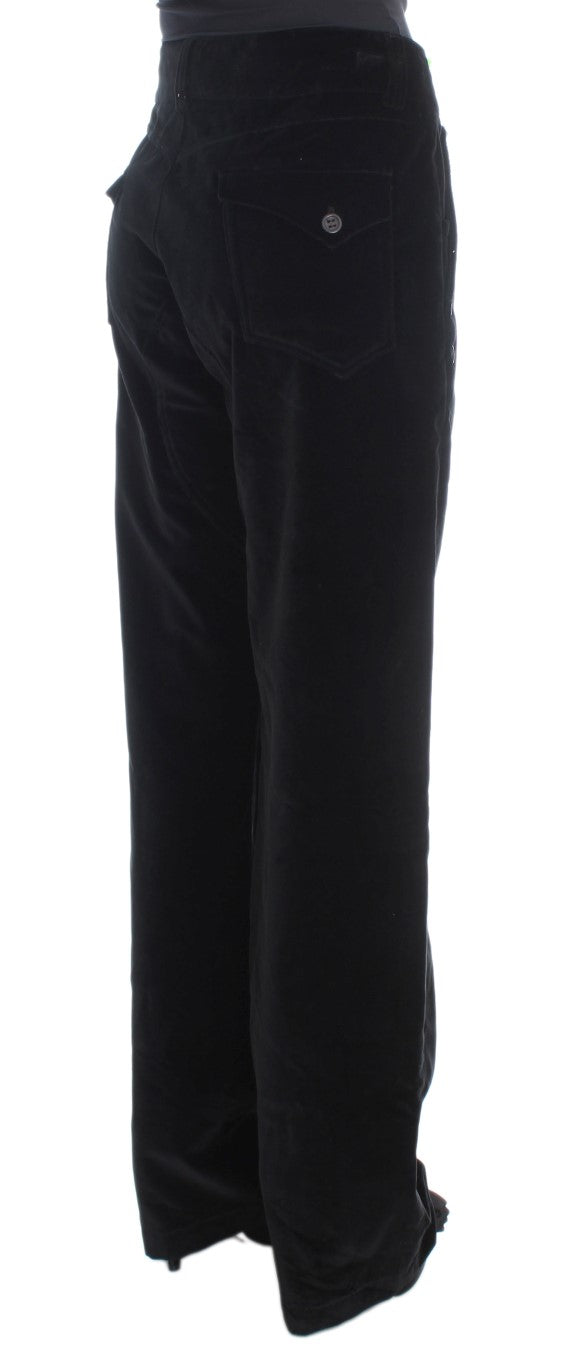 Chic Black Straight Fit Cotton Jeans - ventzia