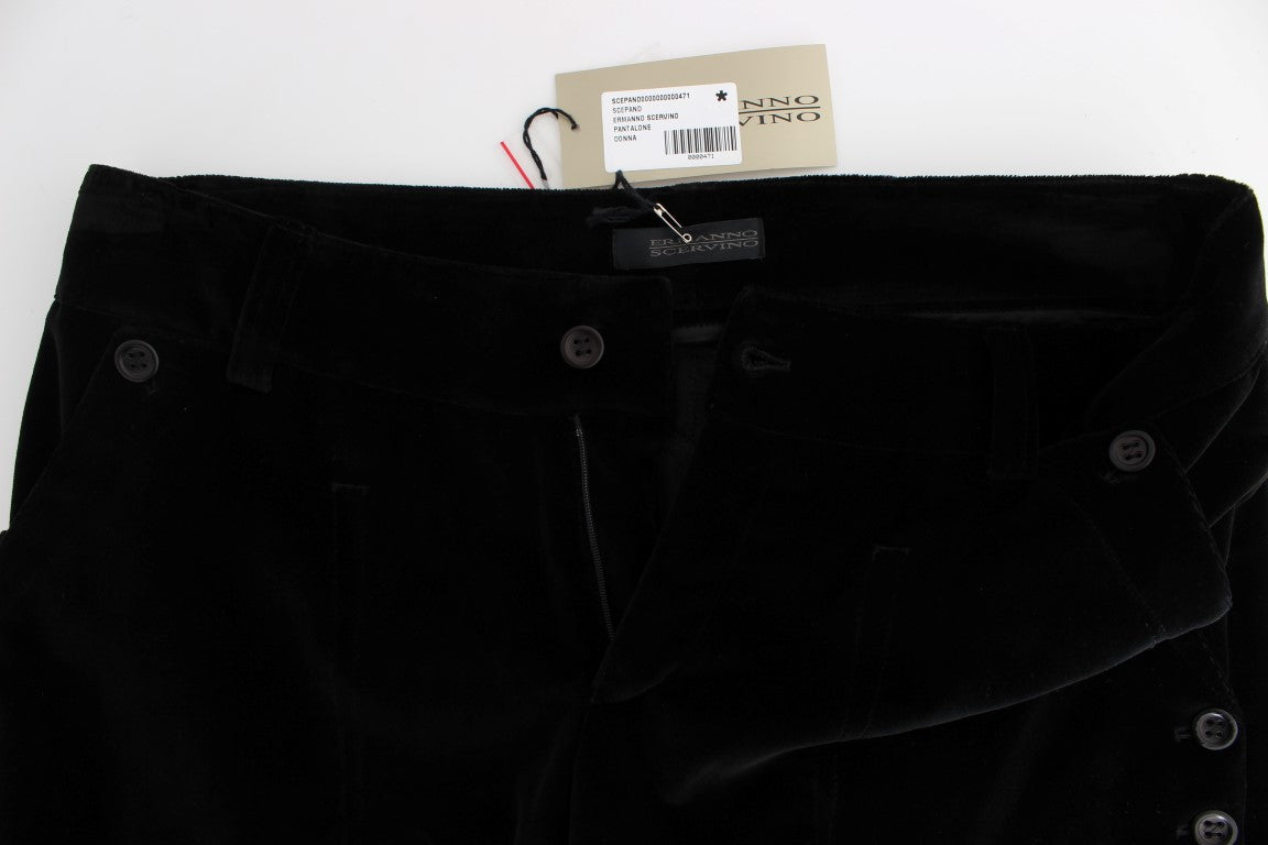 Chic Black Straight Fit Cotton Jeans - ventzia