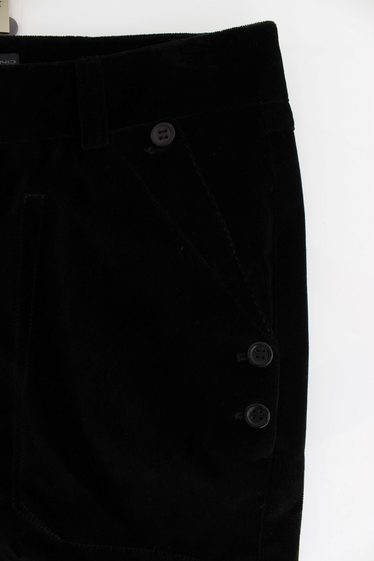 Chic Black Straight Fit Cotton Jeans - ventzia