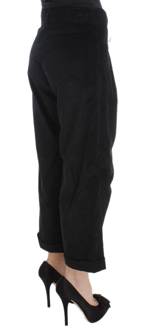 Chic Black Wide Leg Cotton Jeans - ventzia