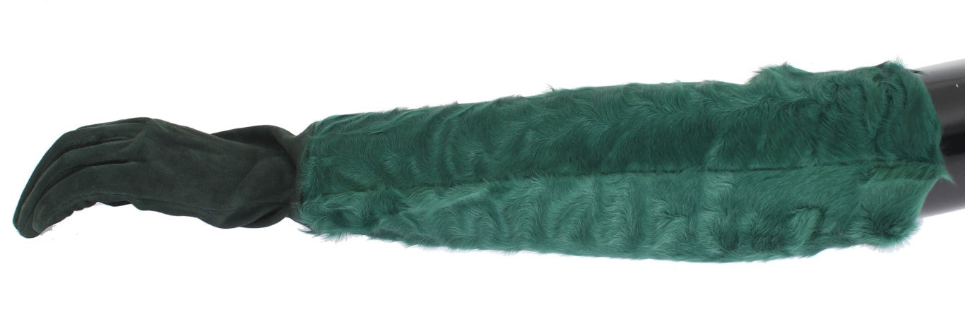 Elegant Elbow-Length Leather Gloves - ventzia