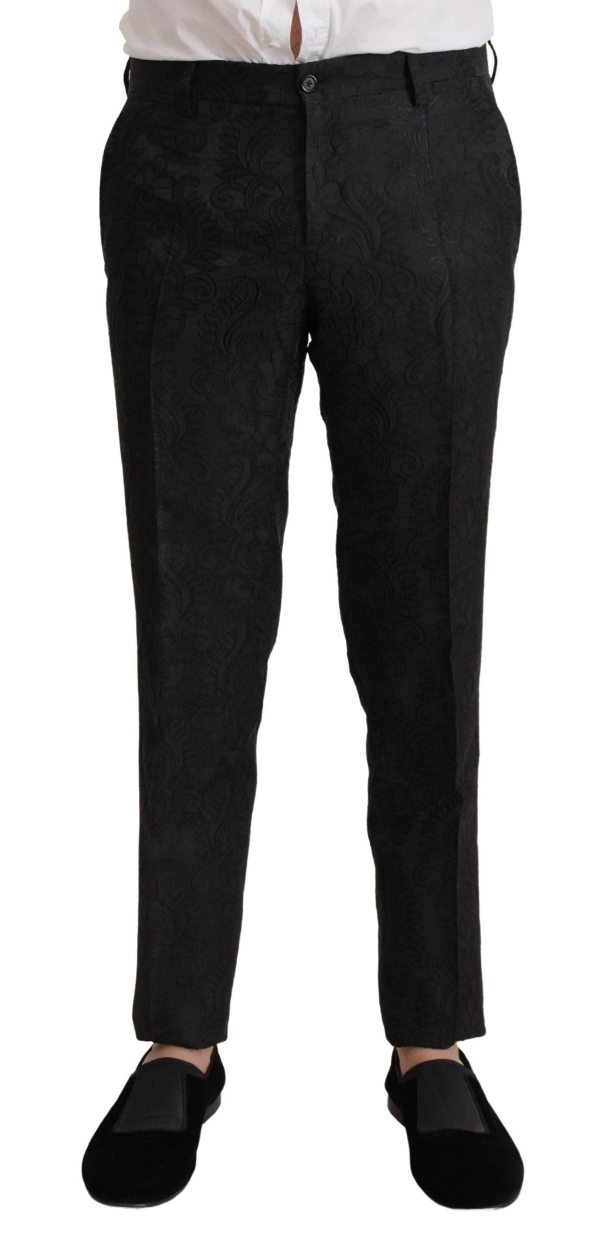 Black Brocade Formal 2 Piece MARTINI Suit - ventzia