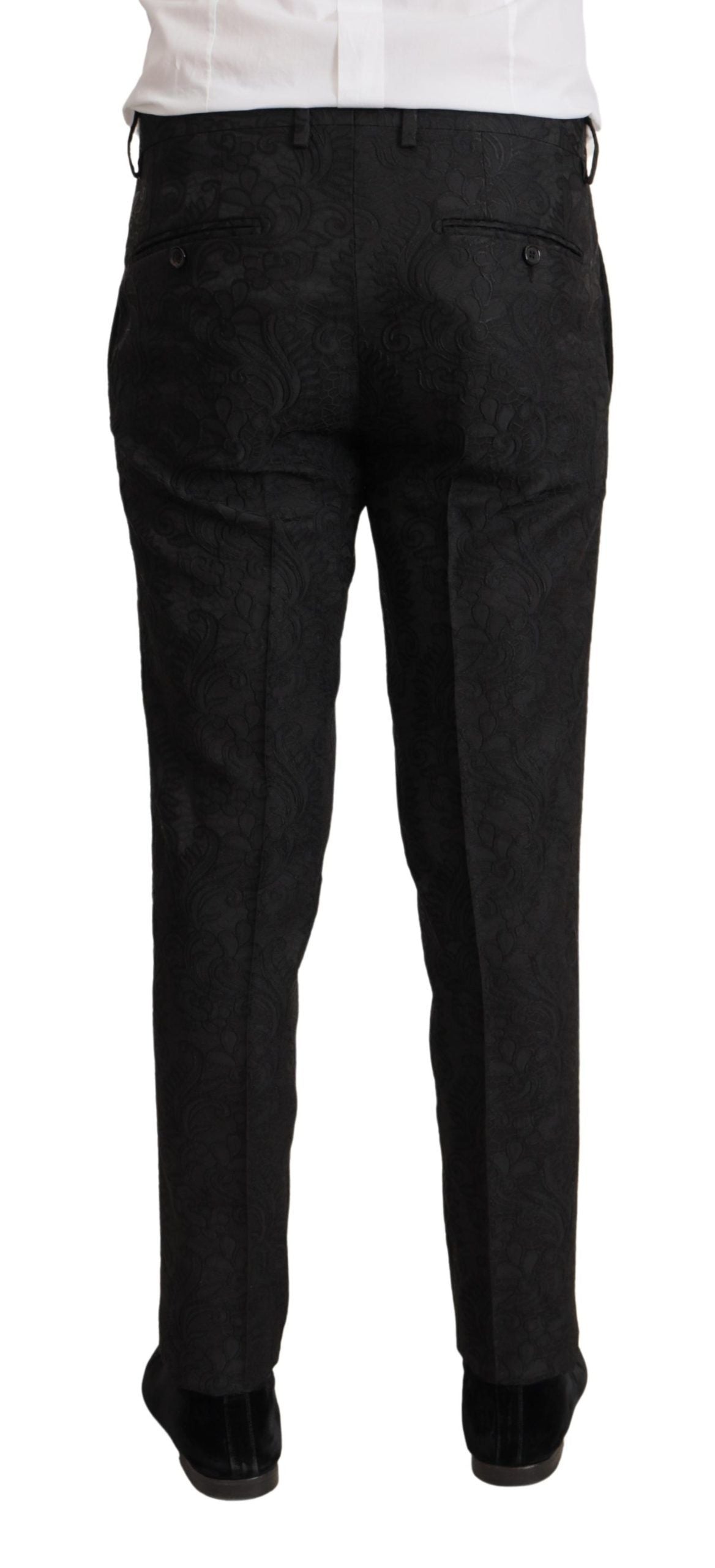 Black Brocade Formal 2 Piece MARTINI Suit - ventzia