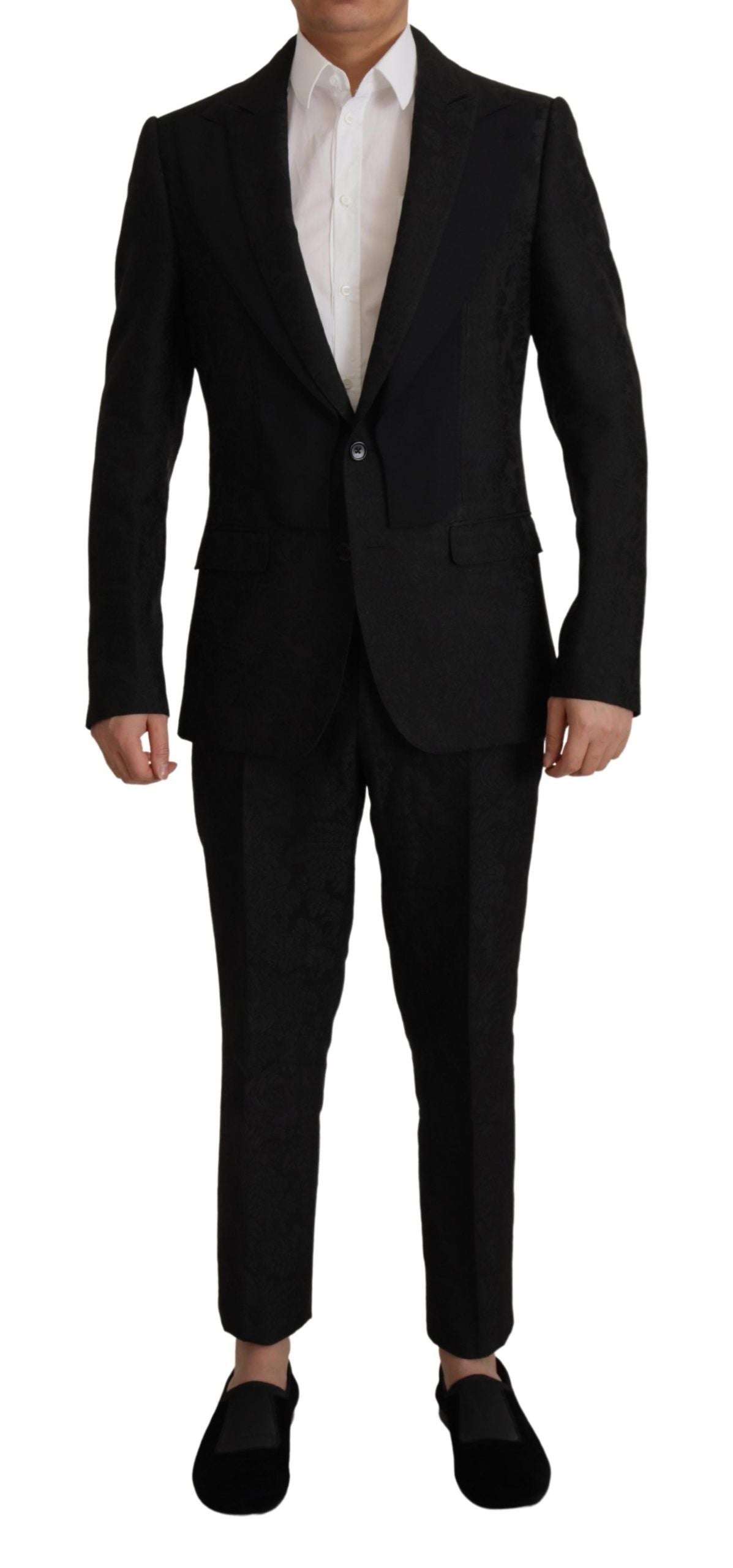 Black Polyester Formal 2 Piece MARTINI Suit - ventzia