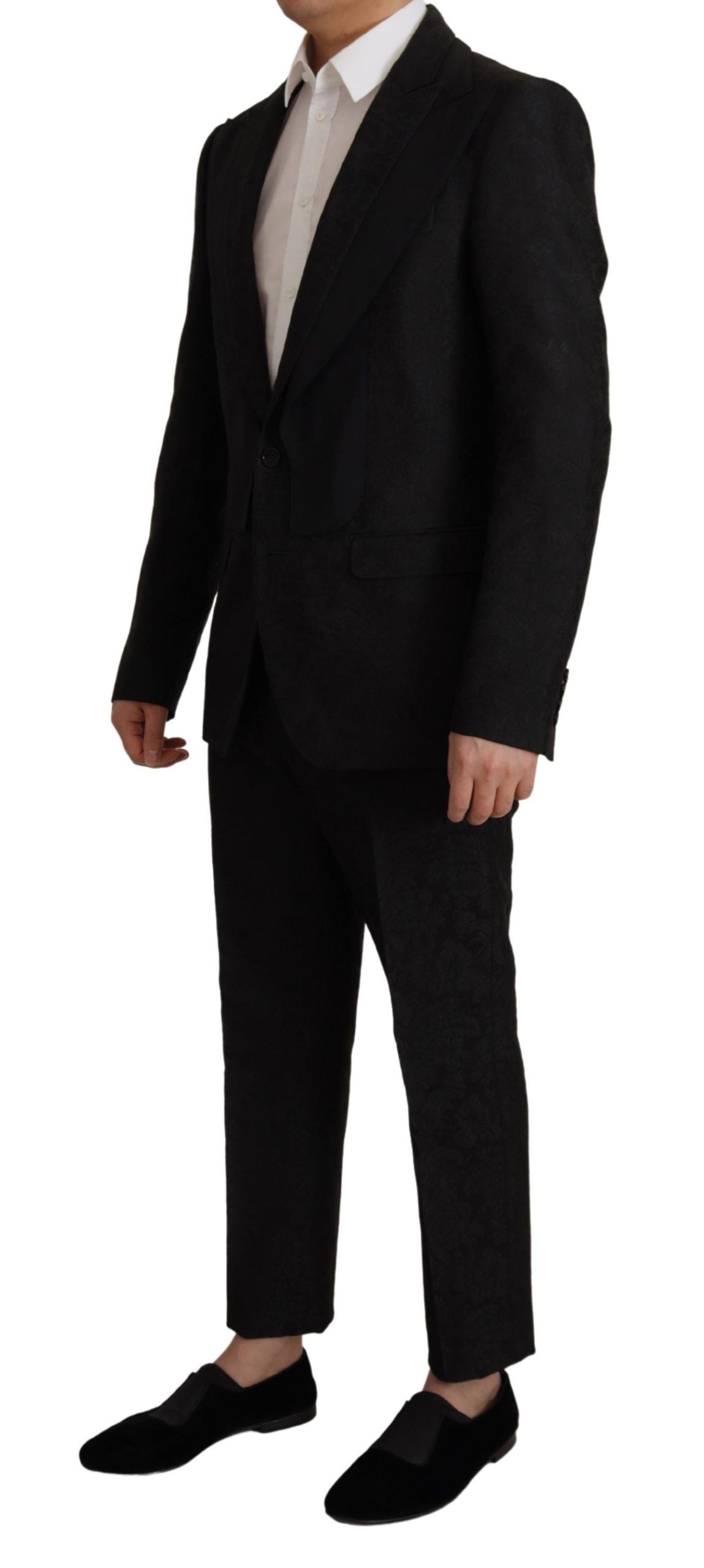 Black Polyester Formal 2 Piece MARTINI Suit - ventzia