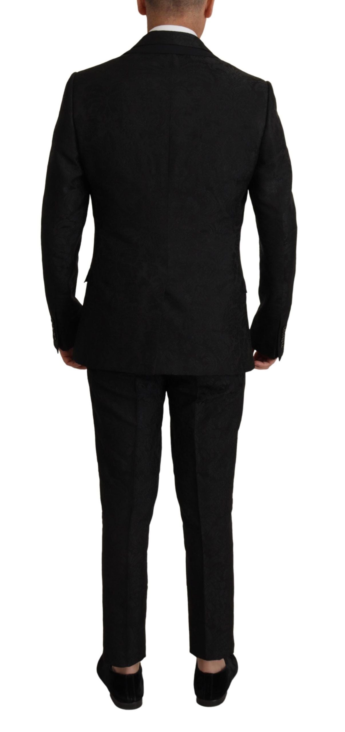 Black Polyester Formal 2 Piece MARTINI Suit - ventzia