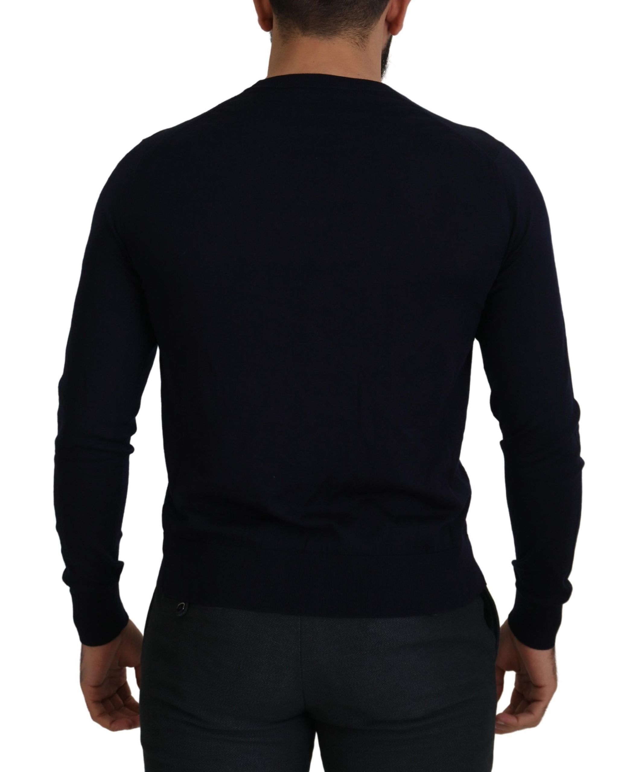 Blue Wool STAFF Down Cardigan Sweater - ventzia