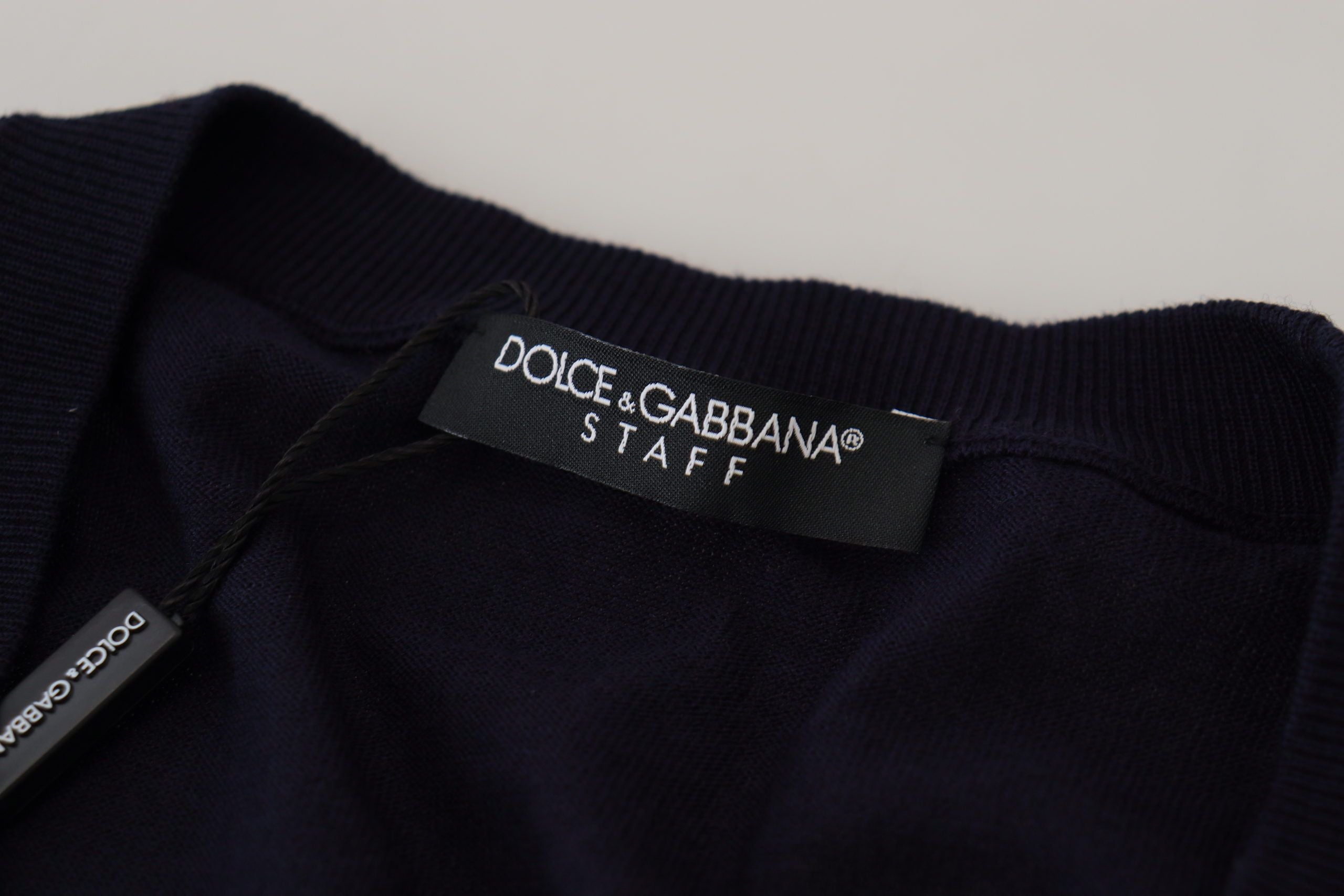 Blue Wool STAFF Down Cardigan Sweater - ventzia