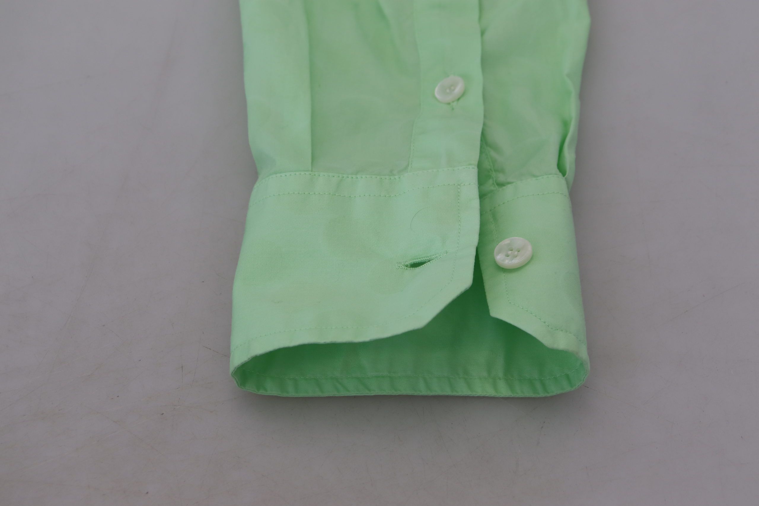 Mint Green Long Sleeves Button Down Shirt - ventzia