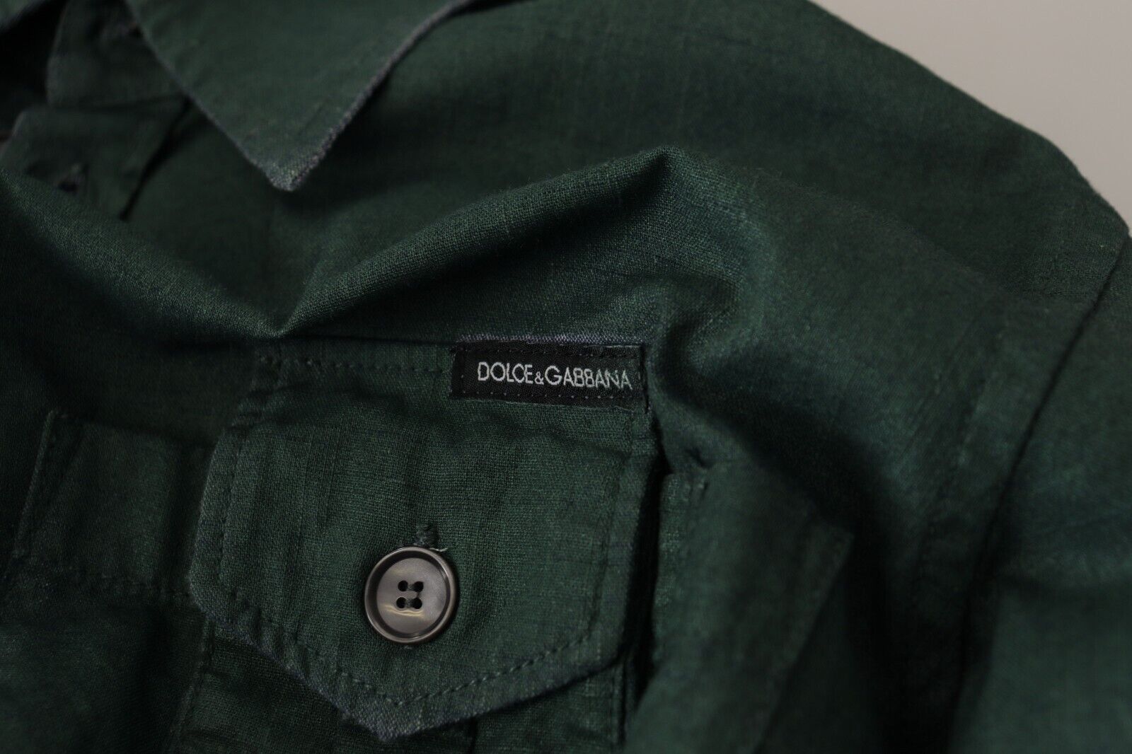 Dark Green Button Down Long Sleeves Shirt - ventzia