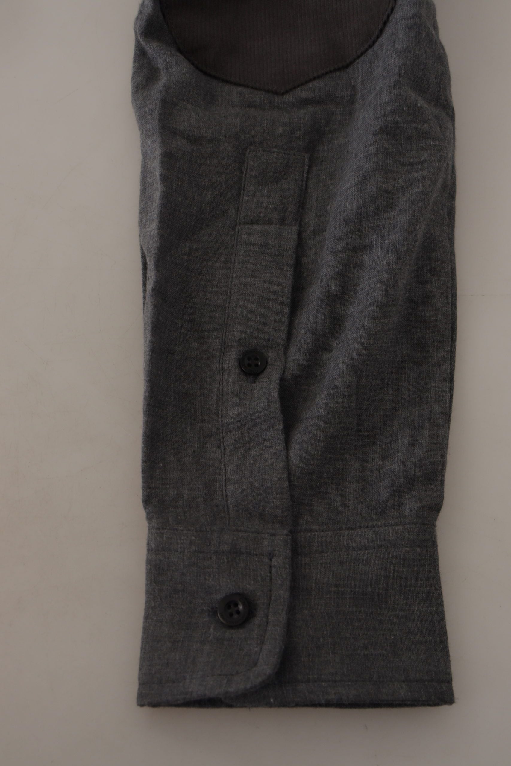 Dark Gray Cotton Casual Mens Shirt - ventzia