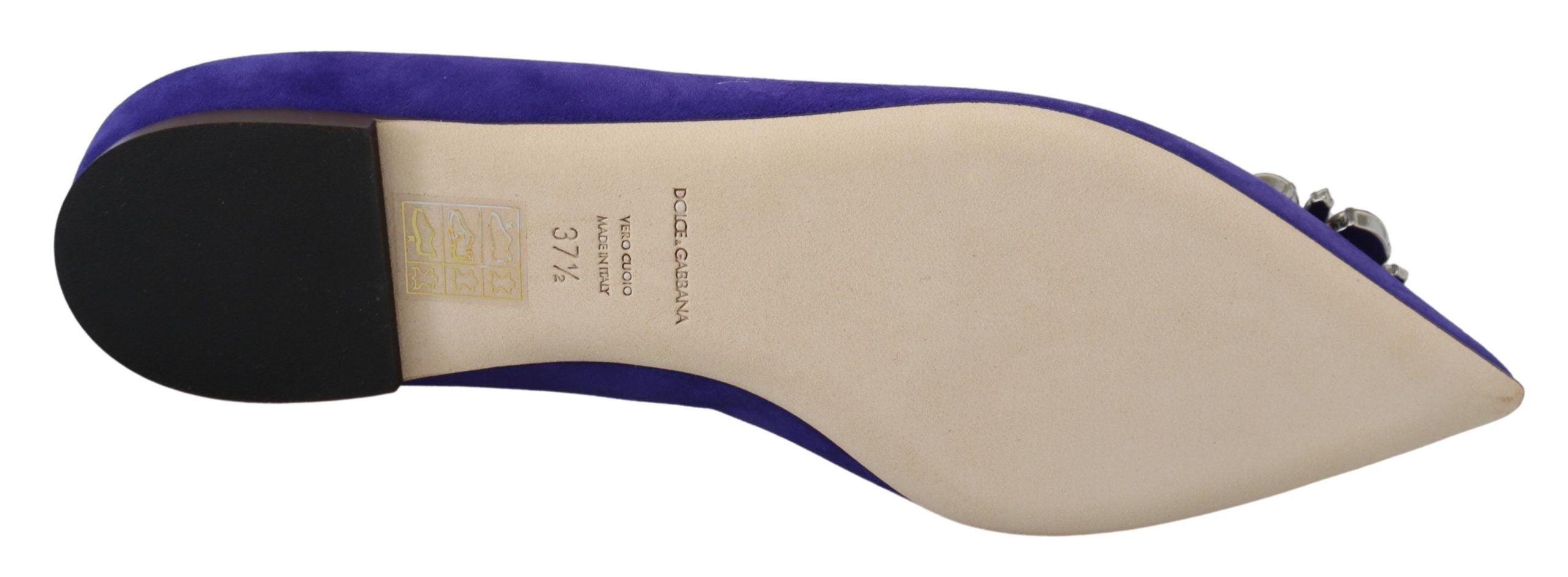 Purple Suede Crystals Loafers Flats Shoes - ventzia