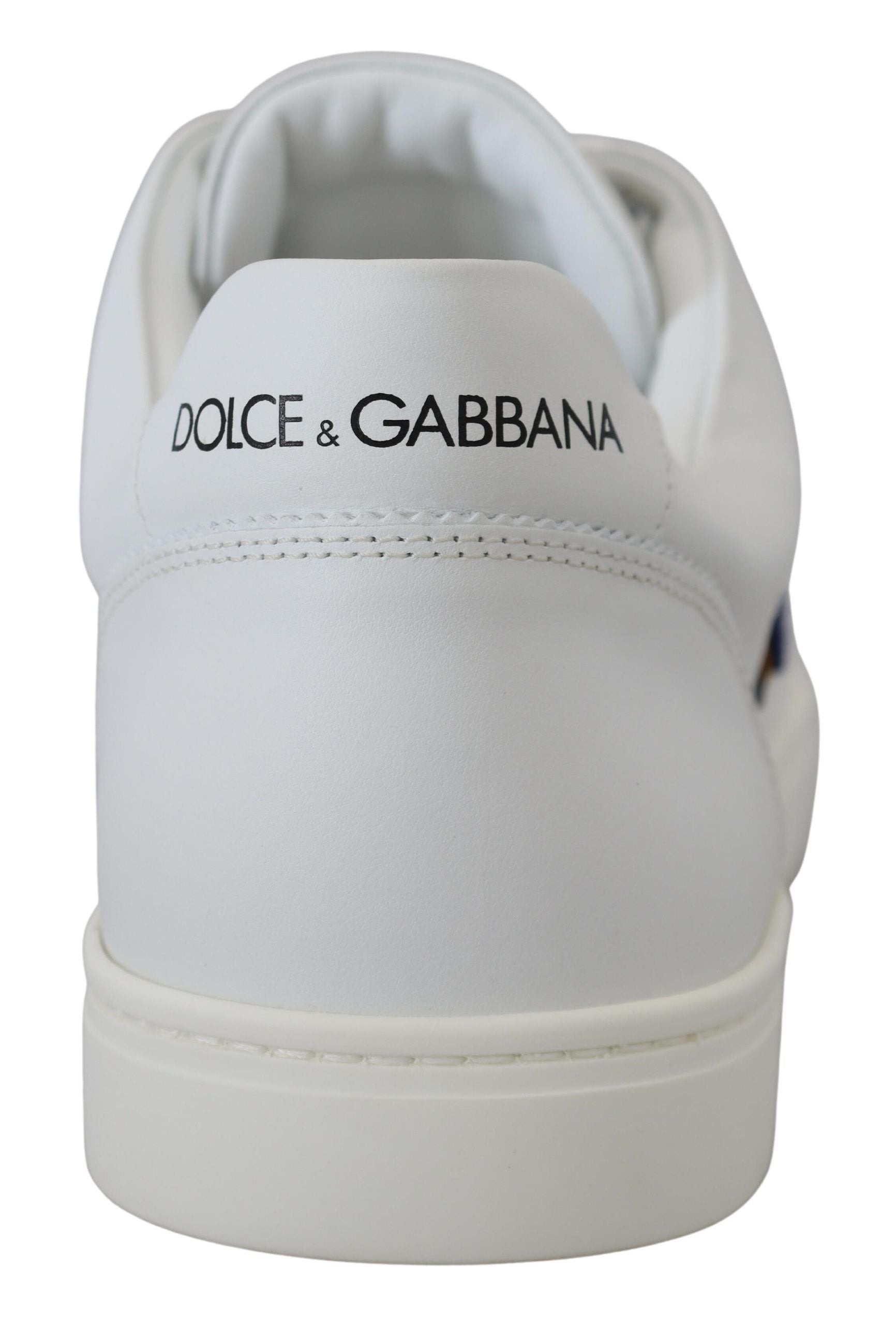 White Leather DG Logo Casual Sneakers Shoes - ventzia