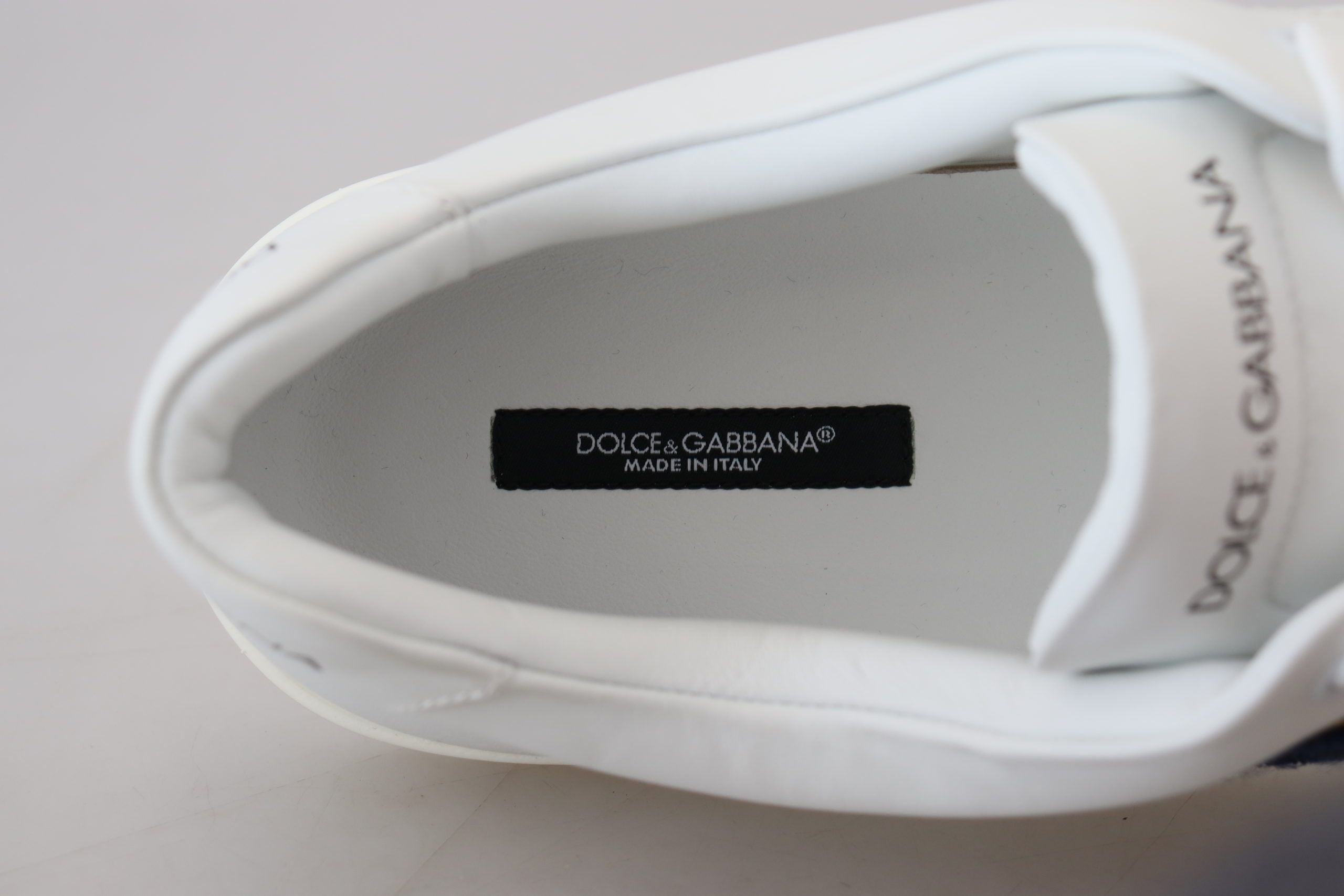 White Leather DG Logo Casual Sneakers Shoes - ventzia