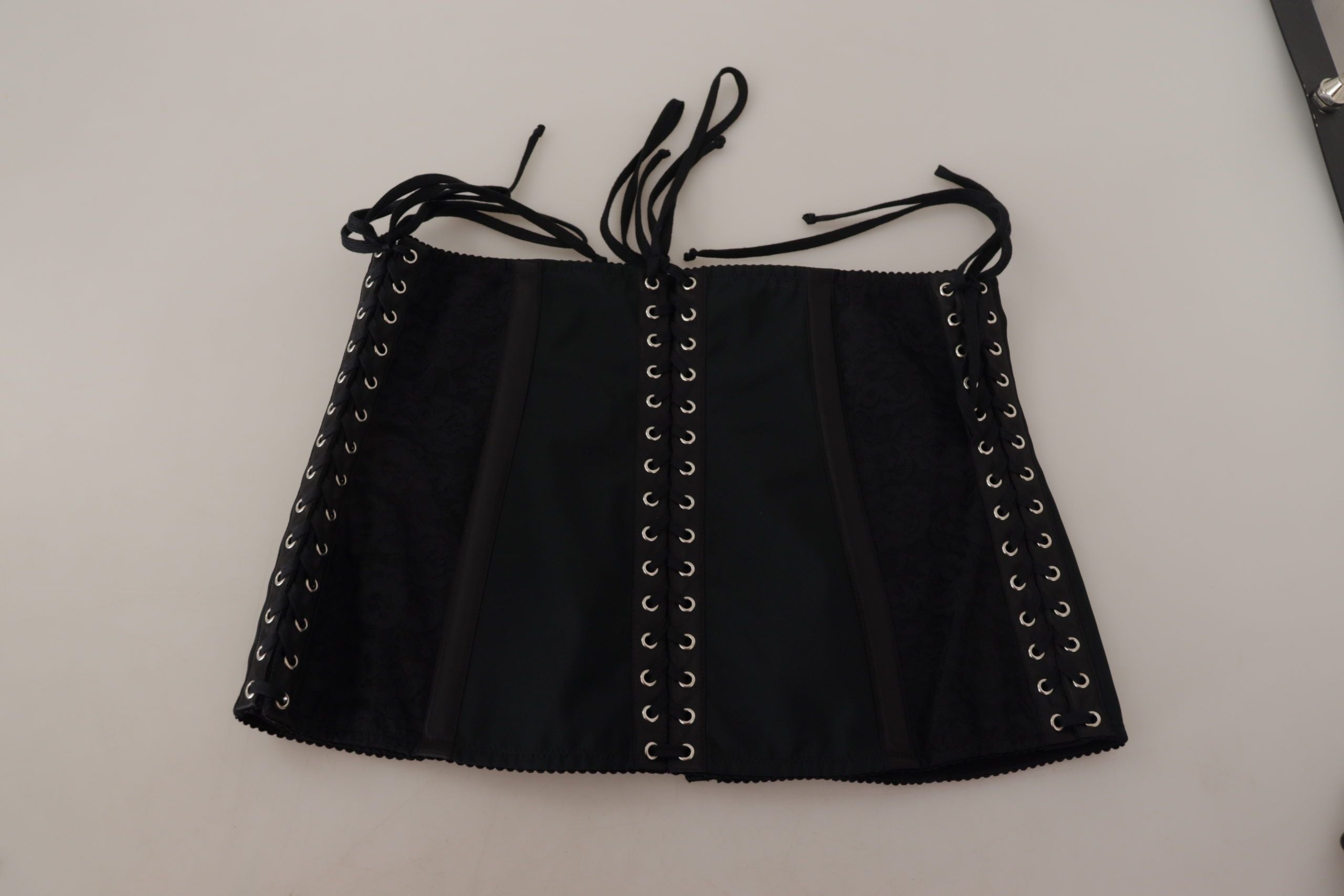 Black Corset Belt Stretch Waist Strap Top - ventzia