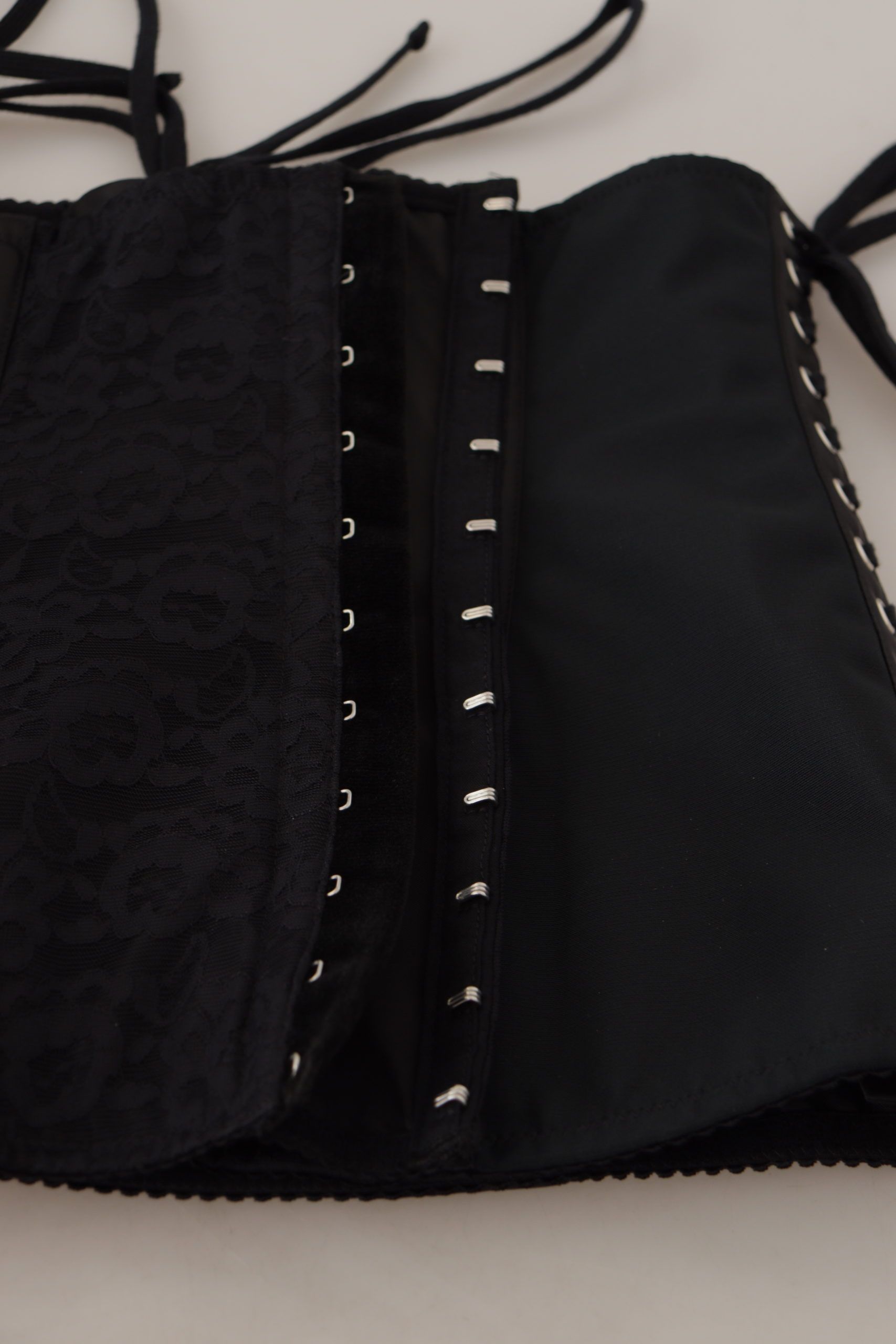 Black Corset Belt Stretch Waist Strap Top - ventzia