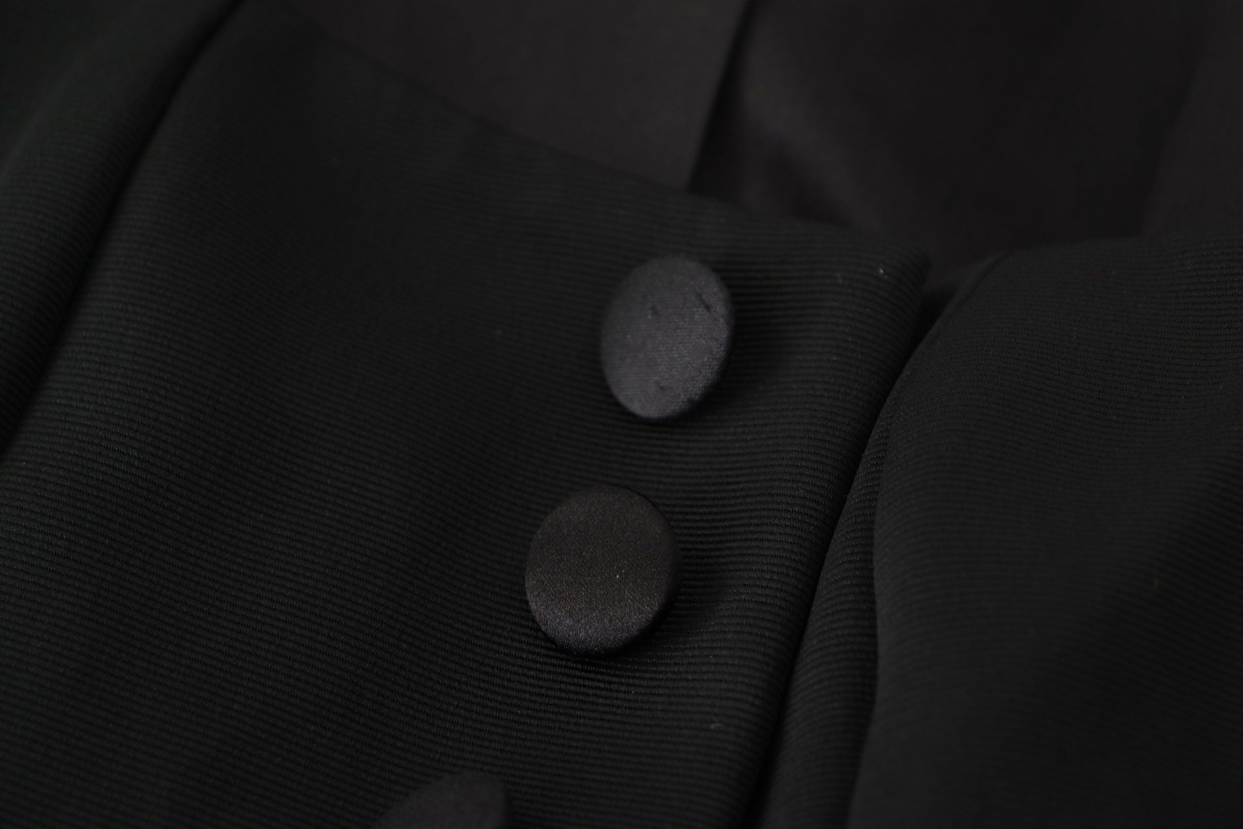 Black Slim Fit Long Sleeves Snap Jacket