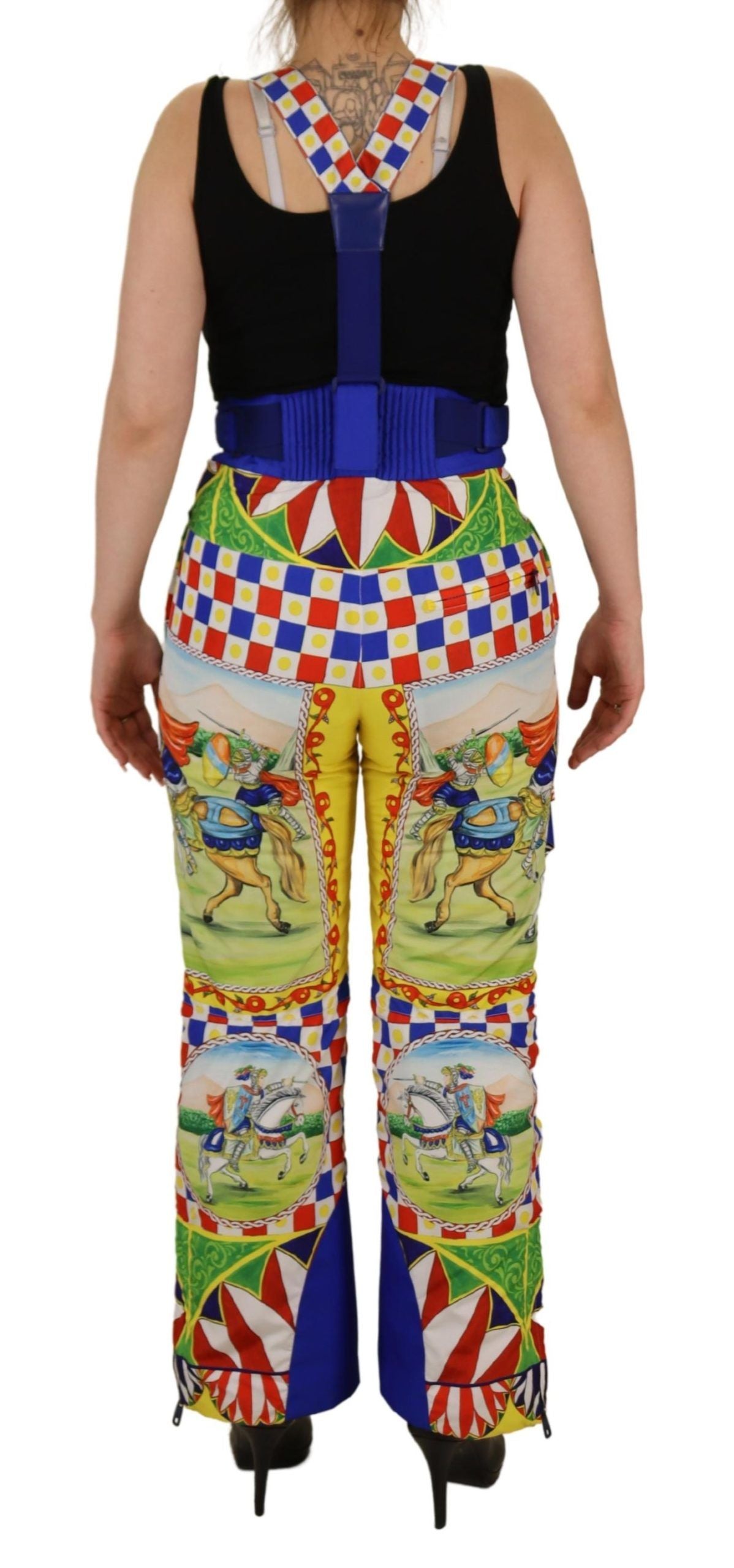 Multicolor Printed Snow Trouser Pants - ventzia