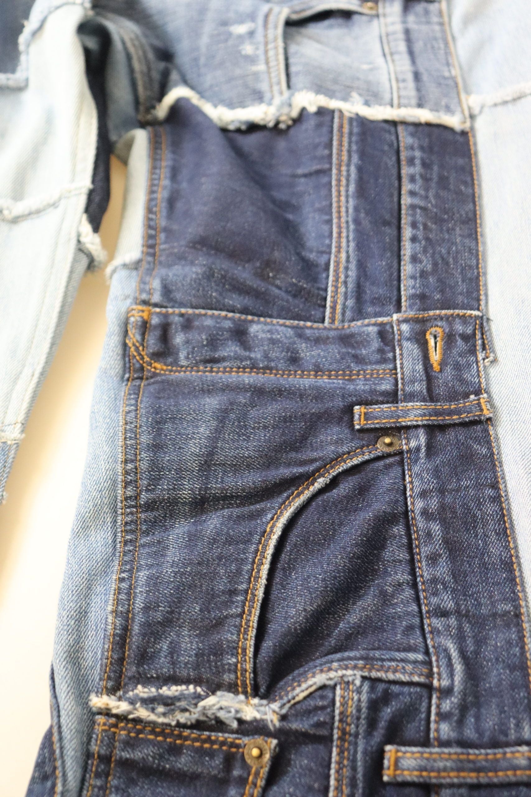 Multicolor Patchwork High Waist Denim Jeans - ventzia
