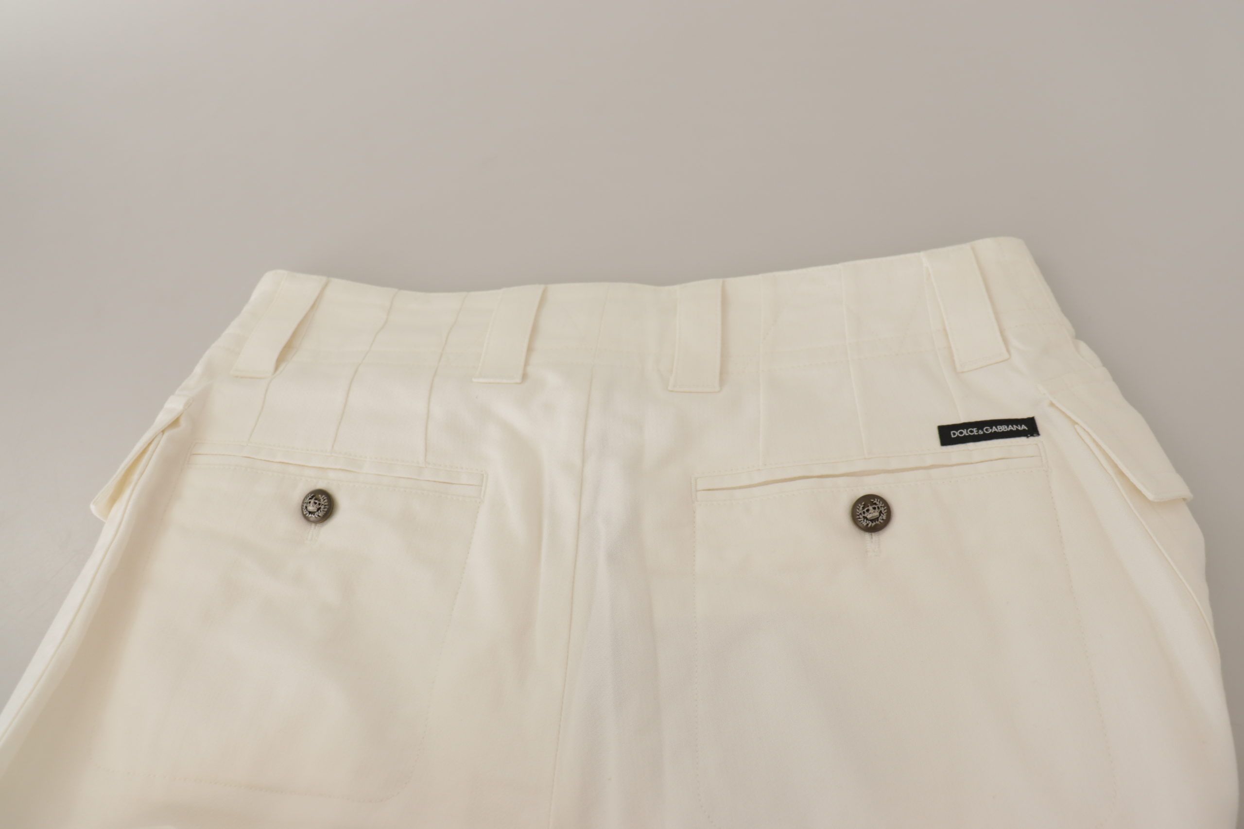 White High Waist Tapered Women Cotton Pants - ventzia