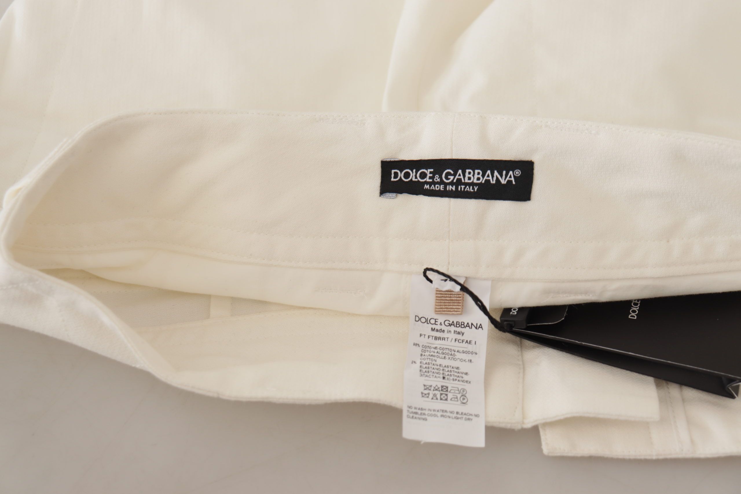 White High Waist Tapered Women Cotton Pants - ventzia
