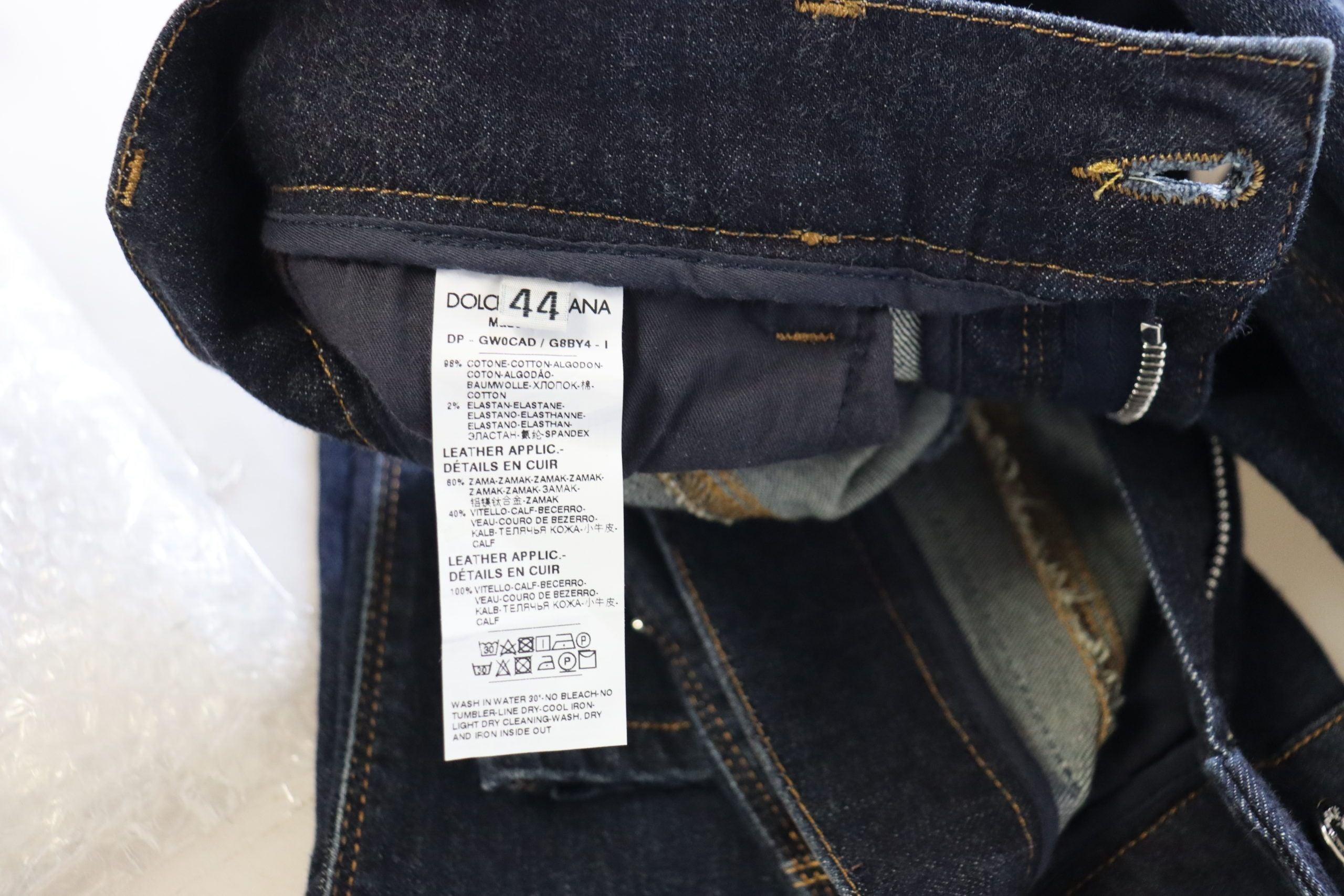 Blue Cotton High Waist Skinny Denim Jeans - ventzia